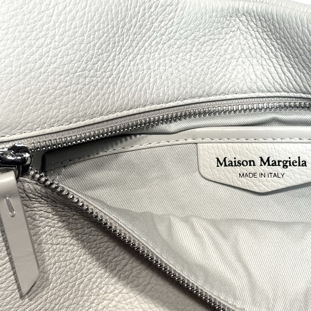 MAISON MARGIELA Womens 5AC Soft Leather Shoulder Bag Off White (MSRP $1,665)