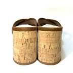 VERONICA BEARD Dory Suede Leather Cork Block Heel Sandals Brown (MSRP $350)