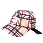 RAG & BONE Addison Recycled Polyester Baseball Cap Hat Plaid Pink (MSRP $95)