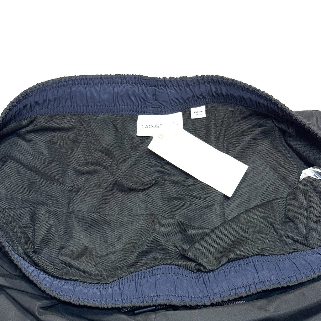 LACOSTE Mens Big and Tall Classic Logo Swim Trunks Shorts Black (MSRP $85)