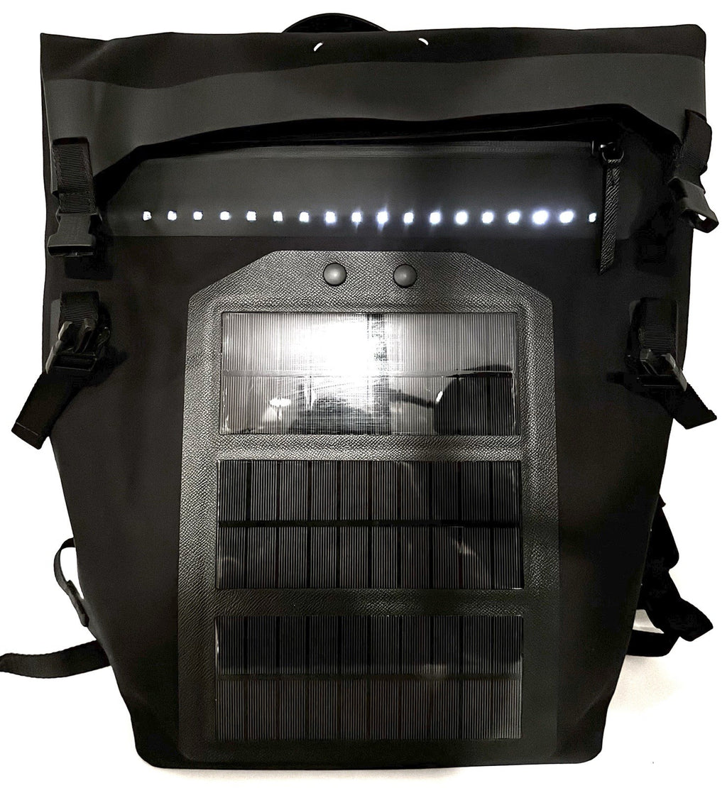 MAISON MARGIELA Mackintosh Solar Panel Roll Top Backpack Black (MSRP $1,760)