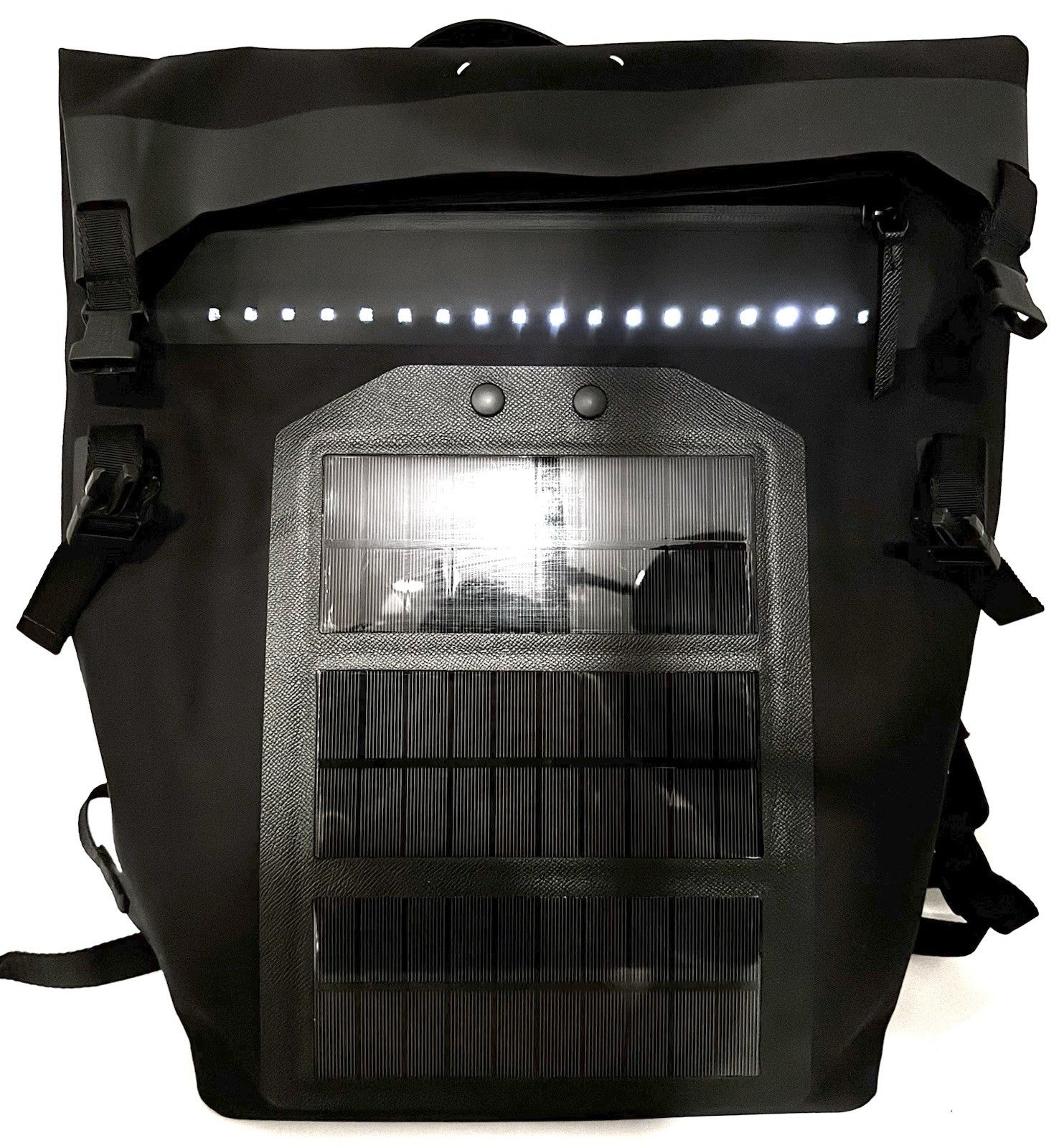 MAISON MARGIELA Mackintosh Solar Panel Roll Top Backpack Black (MSRP $1,760)
