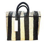 VERONICA BEARD x Dans La Main Stripe Natural Woven Straw Tote Bag (MSRP $325)