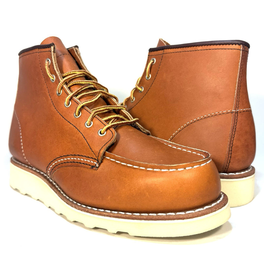 RED WING Womens Classic Moc Lace Up Boots Oro Legacy Brown 8.5 (MSRP $320)