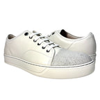 LANVIN Mens DDB1 Basket Cap Toe Leather Low Top Sneakers White (MSRP $590)