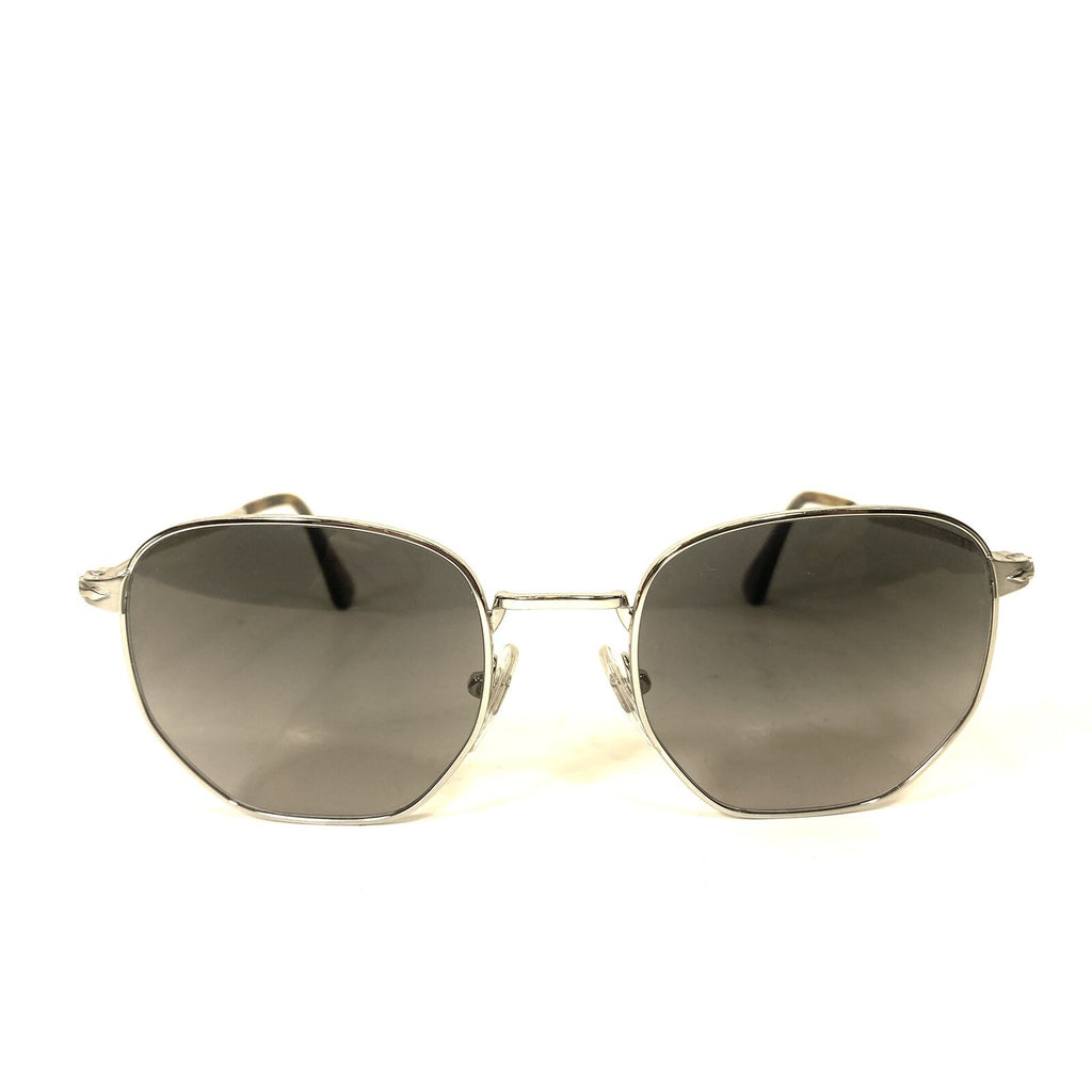 PERSOL 2446 518/M3 Polarized Gradient Metal Sunglasses Silver 52mm (MSRP $400)