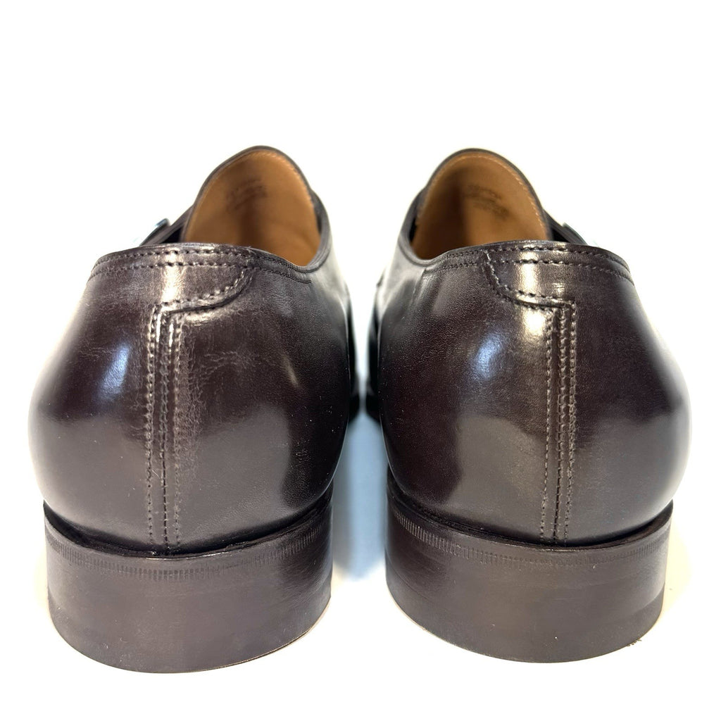 JOHN LOBB Mens Kenton Calf Leather Buckle Shoes Dark Brown 10.5 (MSRP $1,900)