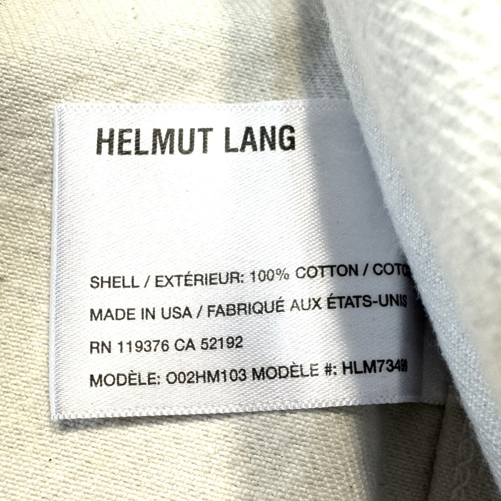 HELMUT LANG Mens Foil Jean Shirt Jacket Metal Crash Distressed Black (MSRP $695)
