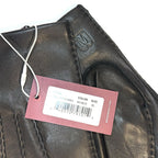 BRUNO MAGLI Mens Cashmere Lined Leather Touchscreen Gloves Black XL
