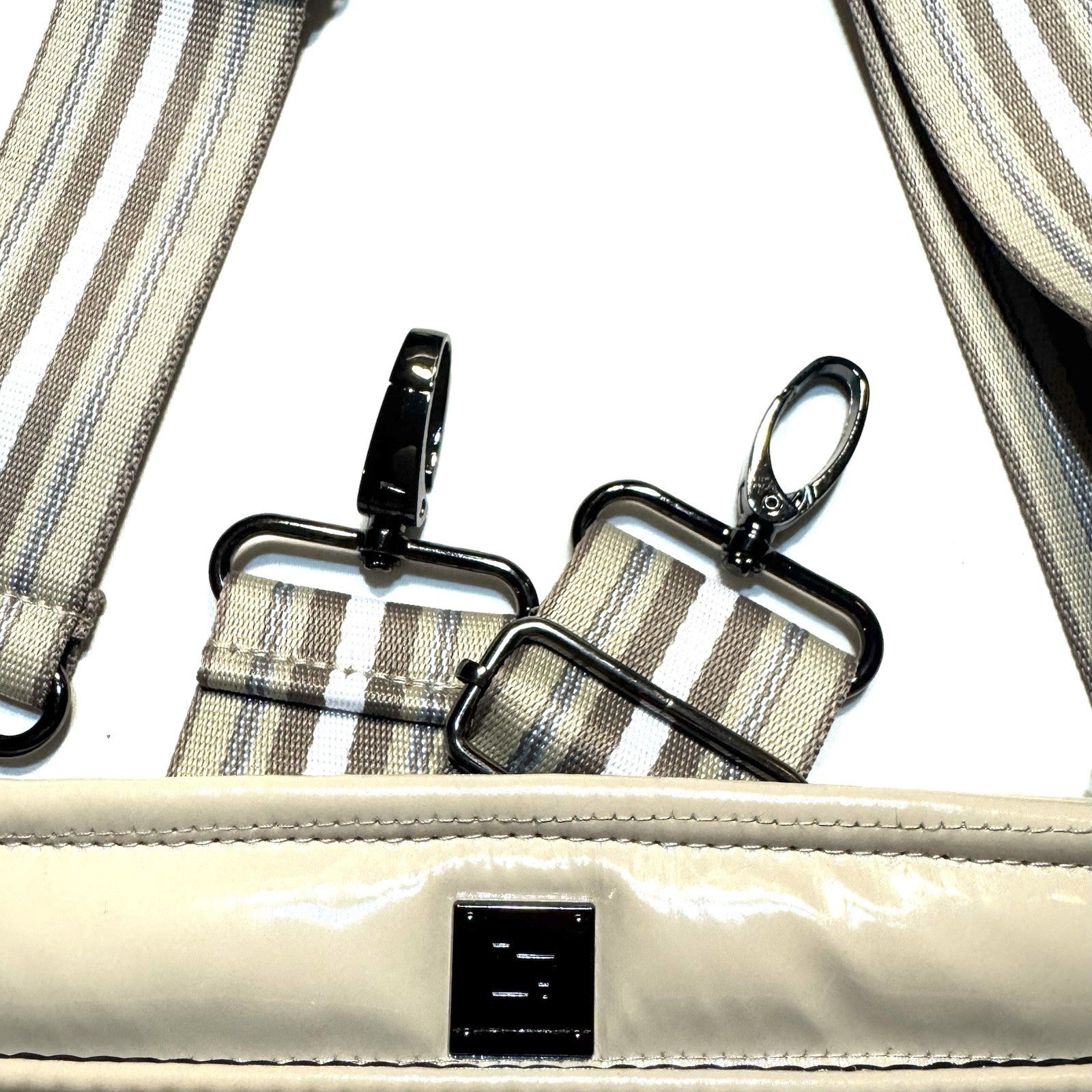 THINK ROYLN Bum Bag Shoulder Crossbody Patent Blonde Taupe (MSRP $98)