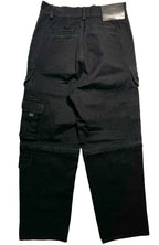 RtA Mens Multi Pocket Convertible Wide Leg Cargo Pants Black (MSRP $595)