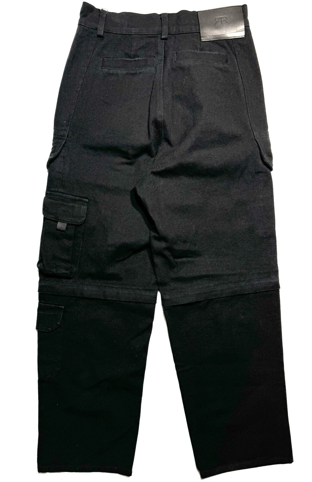 RtA Mens Multi Pocket Convertible Wide Leg Cargo Pants Black (MSRP $595)