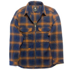 G STAR RAW Mens Zip Fly Plaid Check Flannel Overshirt Jacket Blue (MSRP $240)