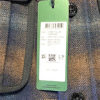 G STAR RAW Mens Stand Collar Wool Overshirt Jacket Plaid Check Blue (MSRP $250)