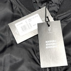 DIESEL Mens Reversible Nylon Zip Bomber Jacket Coat Black (MSRP $495)