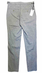 REISS Mens Joe Puppytooth Houndstooth Linen Trousers Pants Blue 30R (MSRP $195)