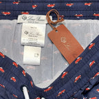 LORO PIANA Mens Bay Cars Print Swim Trunks Shorts Blue (MSRP $580)