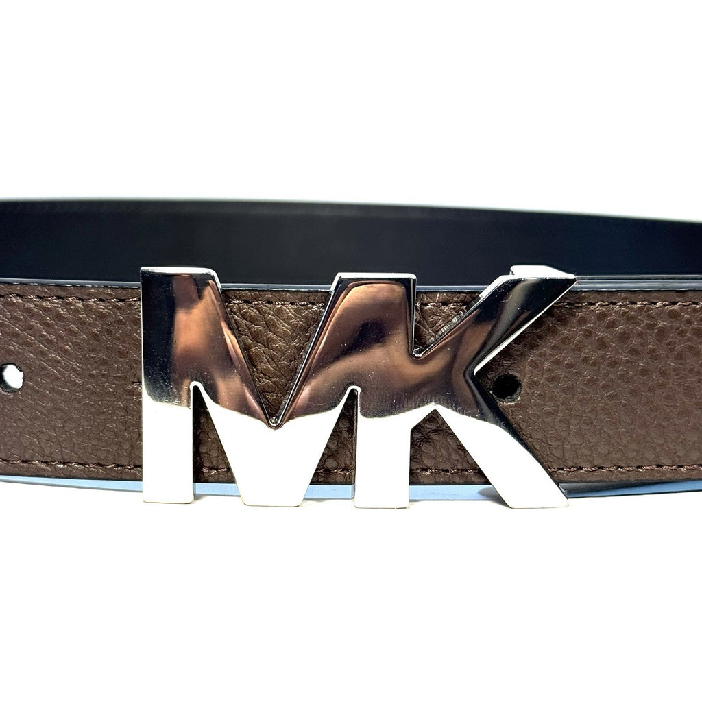 MICHAEL KORS Mens 31mm MK Logo Buckle Leather Belt Brown (MSRP $98)