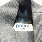 PARKE Womens Classic Heritage Mockneck Sweatshirt Light Grey S/M