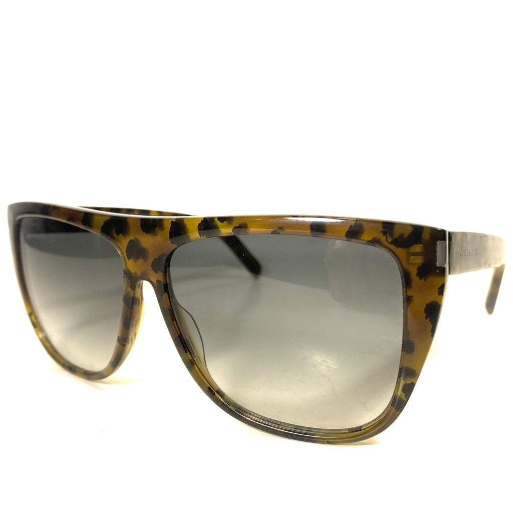 SAINT LAURENT SL 1 007 Tortoise Shield Sunglasses Brown (MSRP $360)