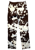 MIAOU Womens Lou Cow Print Belted Pants (MSRP $245)