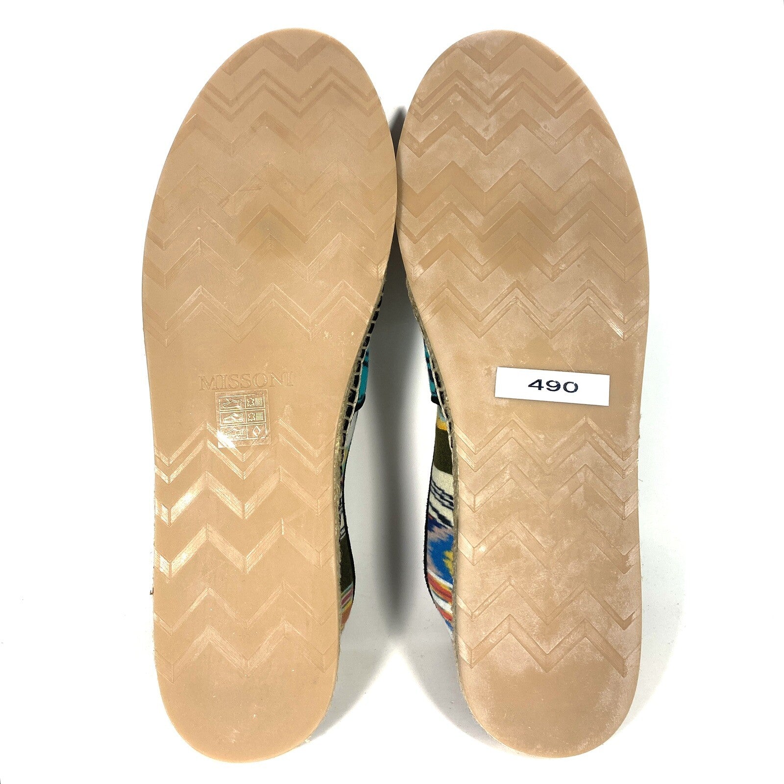 MISSONI Mens Blended Stripe Espadrilles Shoes Multicolor (MSRP $490)