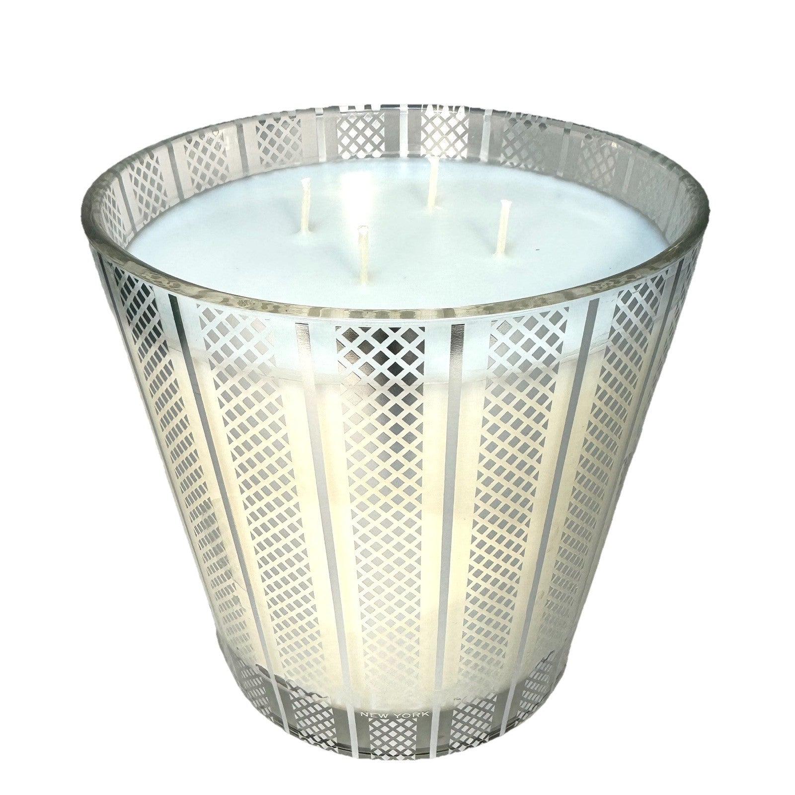 NEST Birchwood Pine Scented Luxury 4 Wick Candle Silver 47.3 oz (MSRP $230)