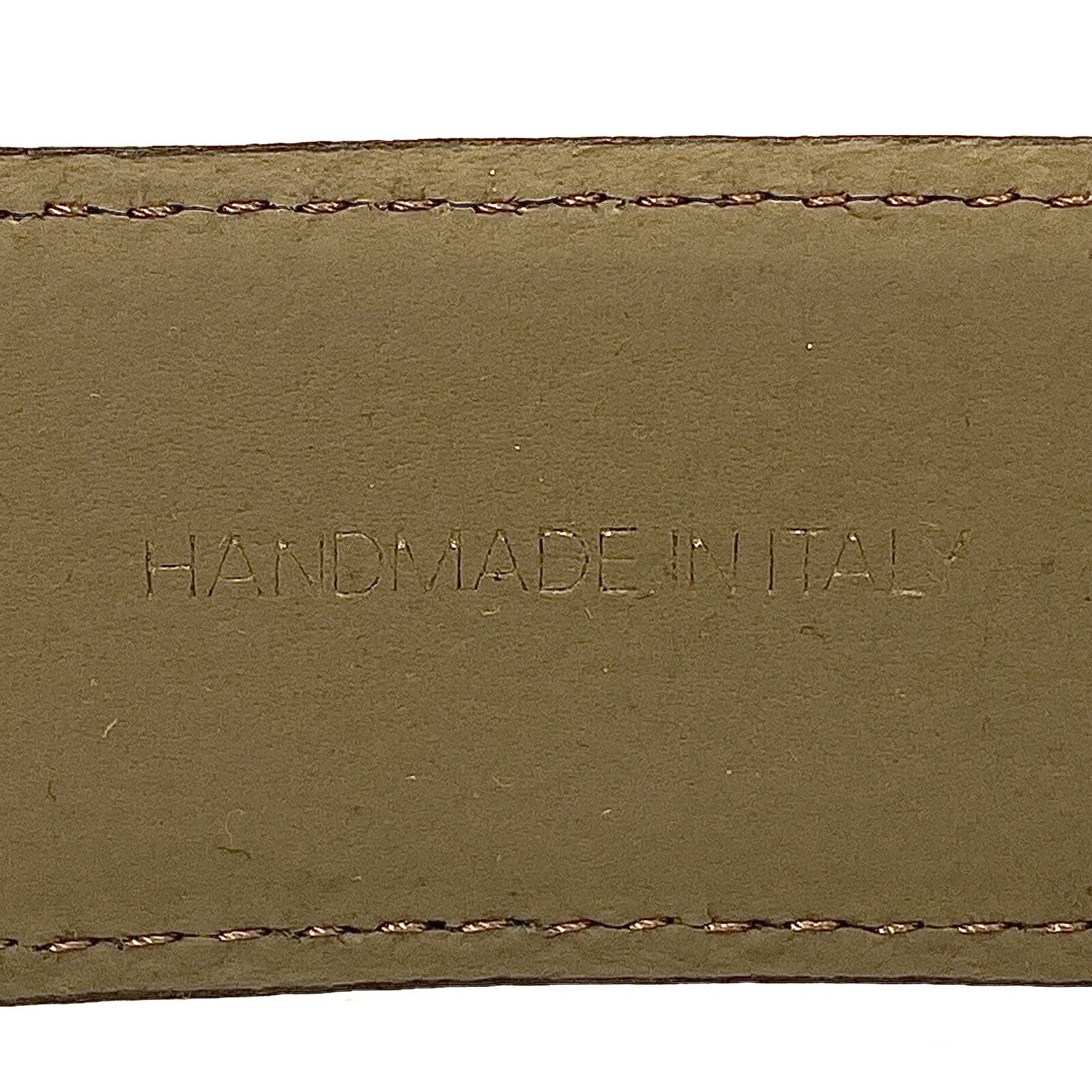 HUGO BOSS Mens Esily Handmade in Italy Leather Buckle Belt Brown