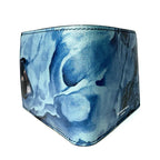 DUNHILL Mens Duke Marble Print Leather 4cc Coin Bifold Wallet Blue (MSRP $575)