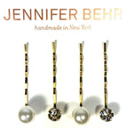 JENNIFER BEHR Gigi Pearl Crystal Rhinestone Bobby Pin Set (MSRP $128)