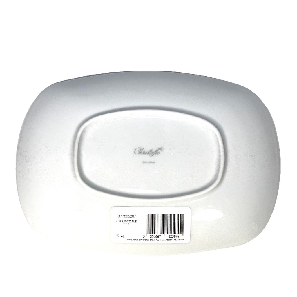 CHRISTOFLE Silver Plated Chri-Chri Porcelain Vide Poche Trinket Tray (MSRP $200)