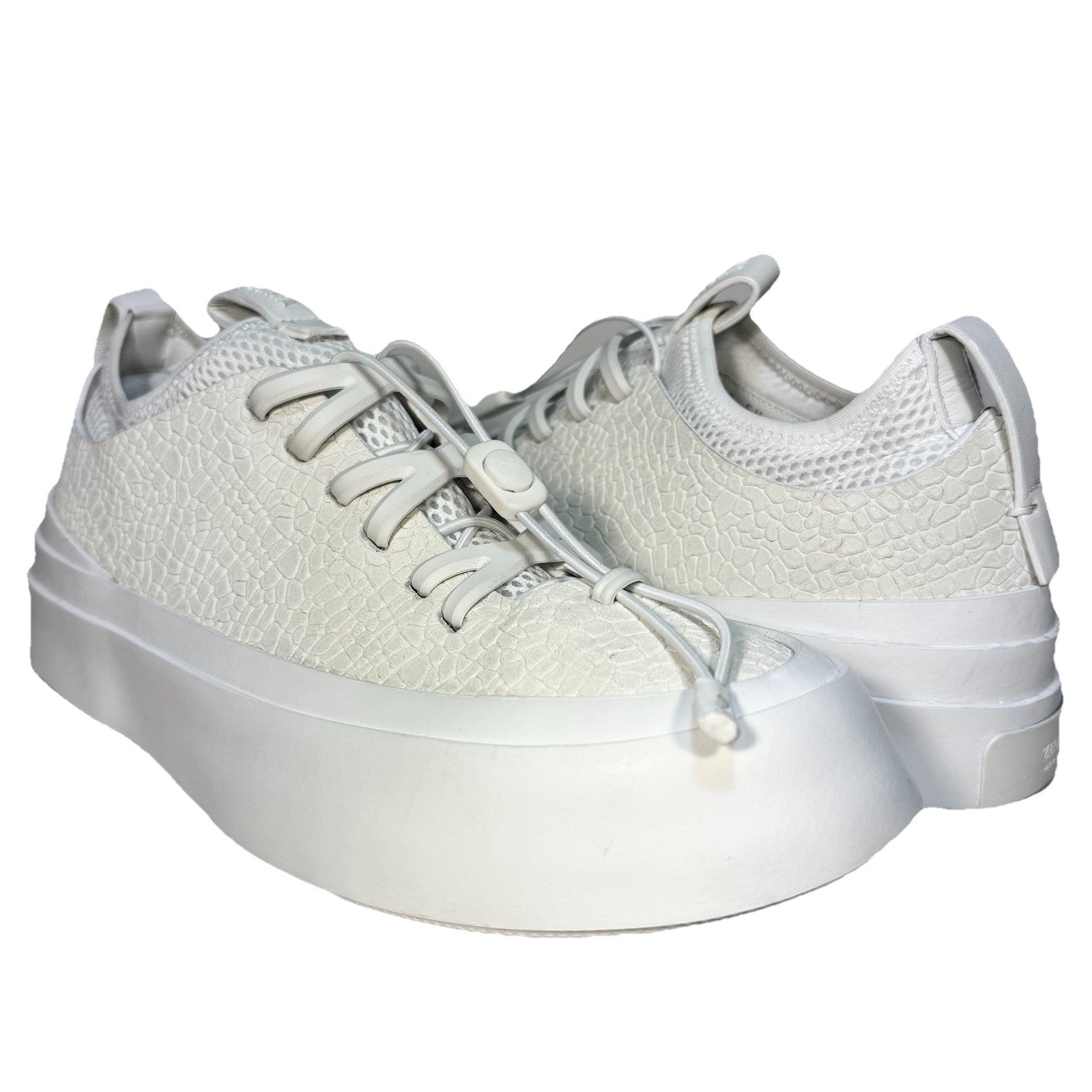 ZEGNA x Mr.BAILEY Mens Triple Stitch Edition Sneakers White 12 (MSRP $1,290)