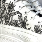 ALEXANDER MCQUEEN Mens Beaded Treadslick High Top Sneakers White 42 -MSRP $1,690