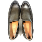 ERMENEGILDO ZEGNA Couture Mens Leather Slip On Loafers Olive Green 11 -MSRP $995