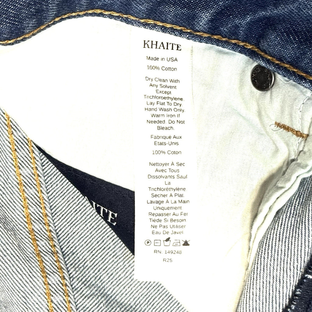 KHAITE Womens Corben High Rise Straight Leg Denim Jeans Boone Blue (MSRP $540)
