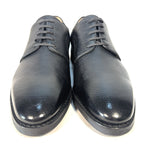 BALLY Scribe Mens Scrivani Deerskin Leather Derby Shoes Black 10 (MSRP $1,260)
