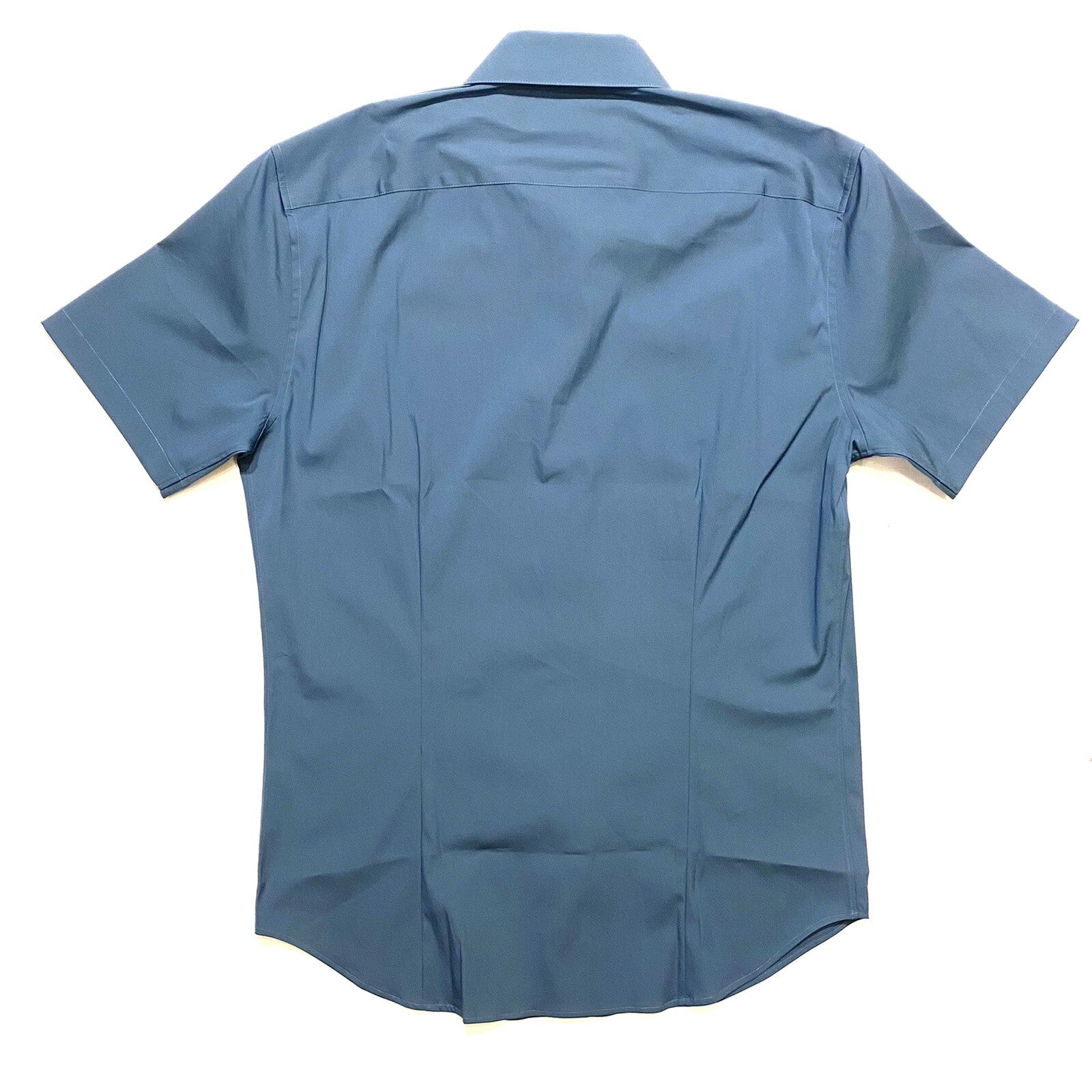 THEORY Mens Short Sleeve Button Down Shirt Cobalt Blue