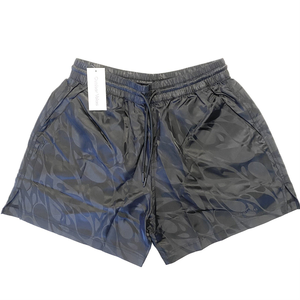 OUTDOOR VOICES Mens GeoShine City Sport 5" Nylon Shorts Black (MSRP $58)