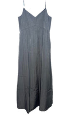 JENNI KAYNE Womens Taffeta Peninsula Strap Maxi Dress Charcoal Grey (MSRP $425)