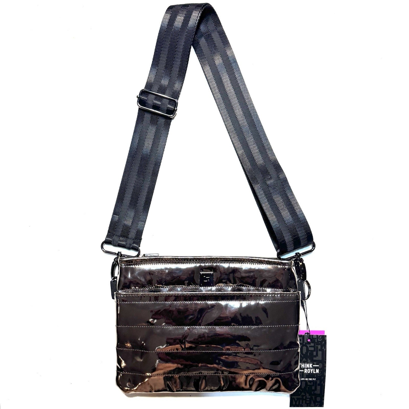 THINK ROYLN Bum Bag 2.0 Shoulder Crossbody Smokey Mirror Grey (MSRP $108)