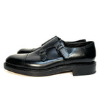 JOHN LOBB Mens William Monkstrap Calf Leather Shoes Black 7.5 (MSRP $1,780)