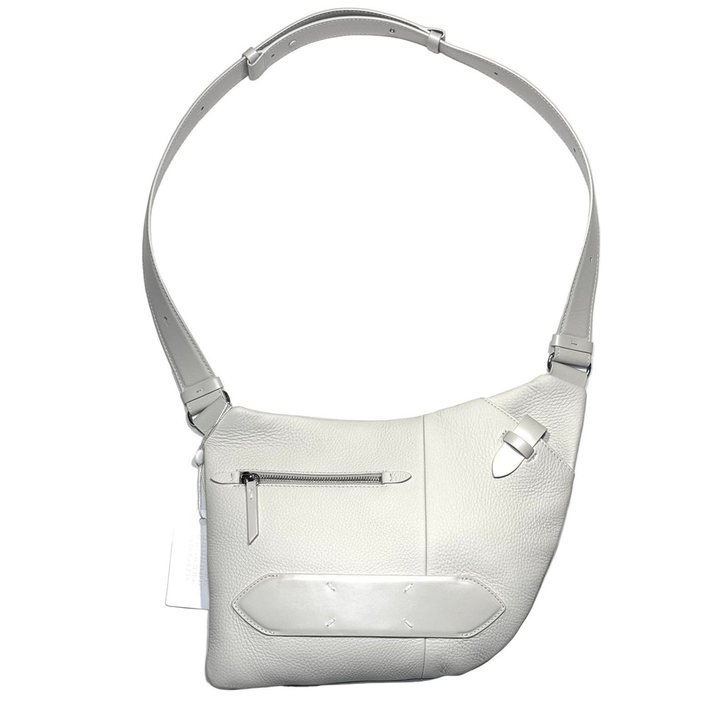 MAISON MARGIELA Womens 5AC Soft Leather Shoulder Bag Off White (MSRP $1,665)