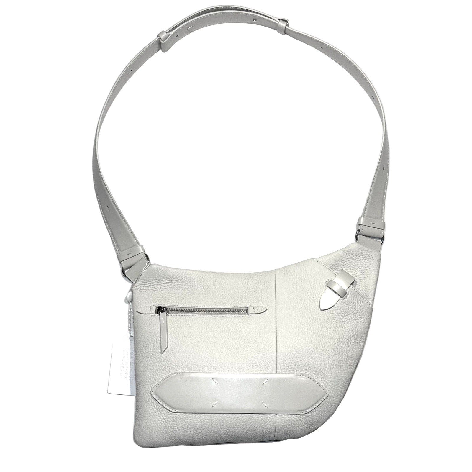 MAISON MARGIELA Womens 5AC Soft Leather Shoulder Bag Off White (MSRP $1,665)