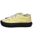 LANVIN Mens Curbies Low Top Canvas Suede Sneaker Beige (MSRP $590)