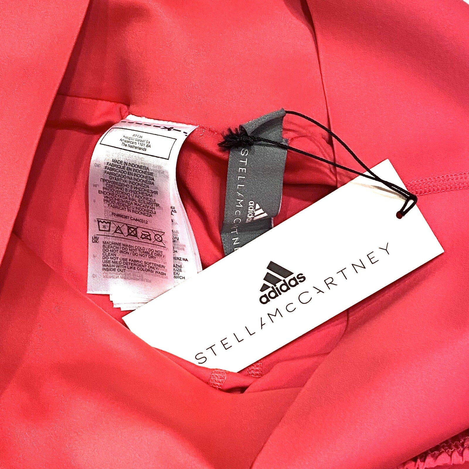 ADIDAS STELLA MCCARTNEY Womens Truepur Layered Shorts Pink (MSRP $80)
