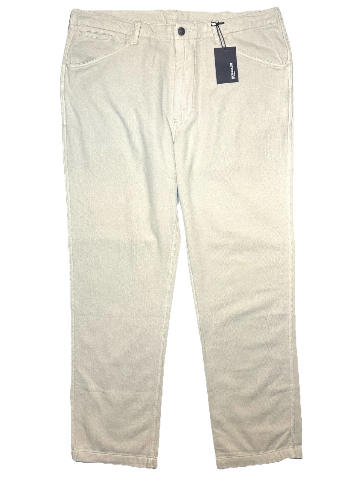 BUCK MASON Mens Pumice Brushback Twill Field Pants Sand Dune Khaki 36 -MSRP $125