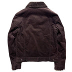 THEORY Mens Neil Corduroy Shearling Collar Trucker Jacket Mink Brown (MSRP $595)