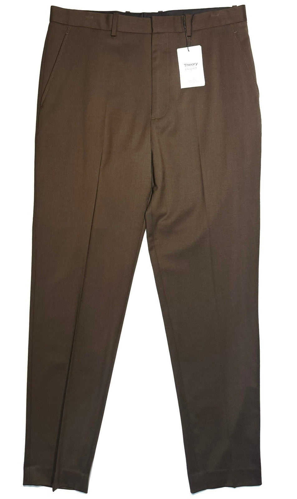 THEORY PROJECT Lucas Ossendrijver Mens MP206 Pleated Wool Pants Brown -MSRP $225