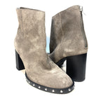 ALL SAINTS Womens Inez Suede Leather Zip Heeled Ankle Boots Grey 36 (MSRP $328)