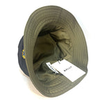 BALLY Mens Logo Crest Embroidered Nylon Bucket Hat Black Olive (MSRP $330)